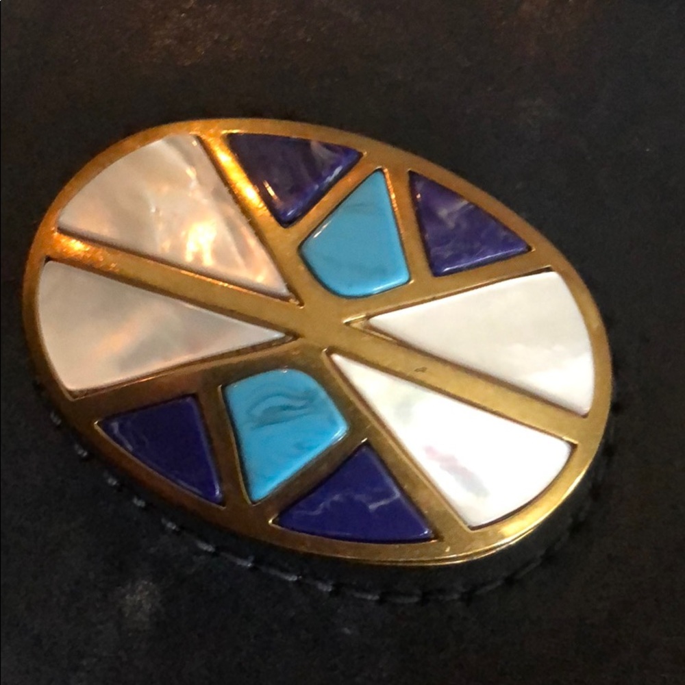 Vintage Tory Burch navy crossbody genuine leather